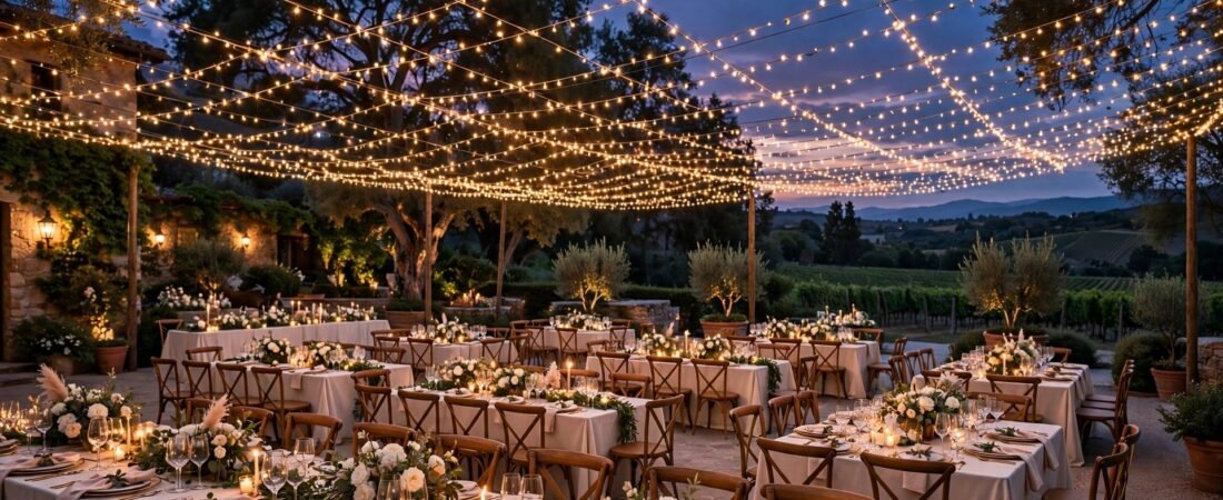 Outdoor Fairy Light Wedding Decor 2026: 12 Magical Ideas