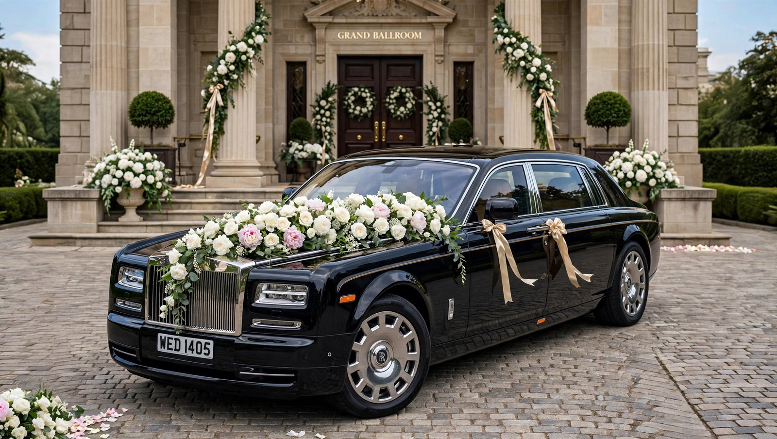 Rolls Royce wedding car decoration