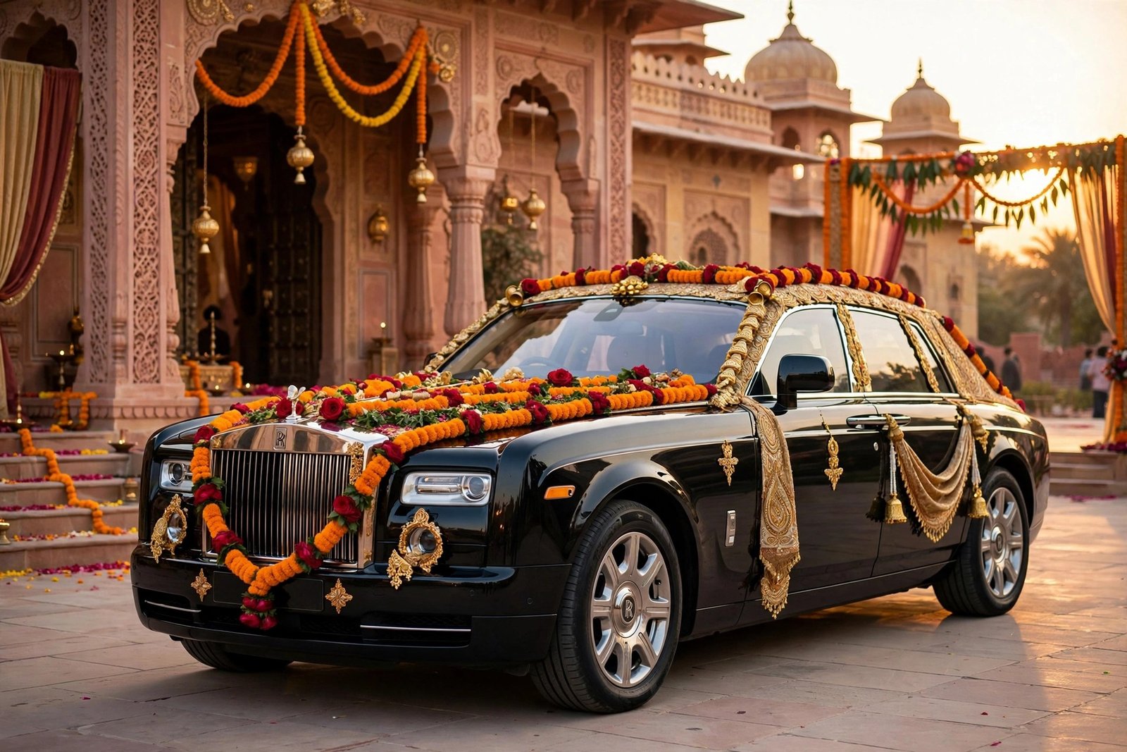 Rolls Royce wedding car decoration